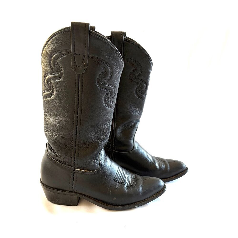Double-H Boot Company black Western boot Size 7